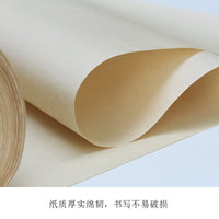 100-Meter Long Scroll Calligraphy and Painting Paper Thickened Semi-Raw Semi-Ripe White Antique Brush Chinese Painting Practice Artwork Paper