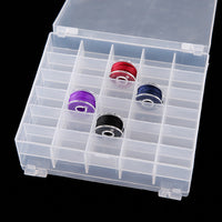 Double-Layer 60-Grid Industrial Flat Car Sewing Machine Bobbin Storage Box for Home Sewing Machines