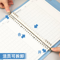 A5/B5 Soft Leather Loose-Leaf Notebook Cover with Detachable Metal Binder