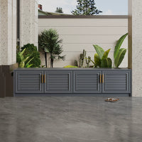 All-Aluminum Alloy Shoe Cabinet Bench Outdoor Waterproof Sunscreen Storage Cabinet for Entryway TV Cabinet Patio Balcony
