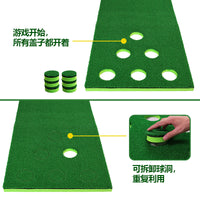 Golf Putting Green Mat with 12 Holes, Indoor/Outdoor Portable Practice Blanket