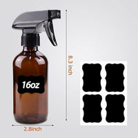 500ml Boston Glass Dispenser Bottles with Pump or Spray Top, 2 or 4 Pack