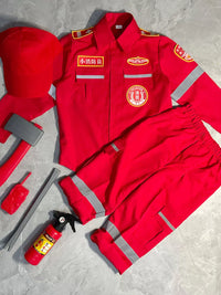 Kids' Firefighter Costume Play Set for Role Play and Performance