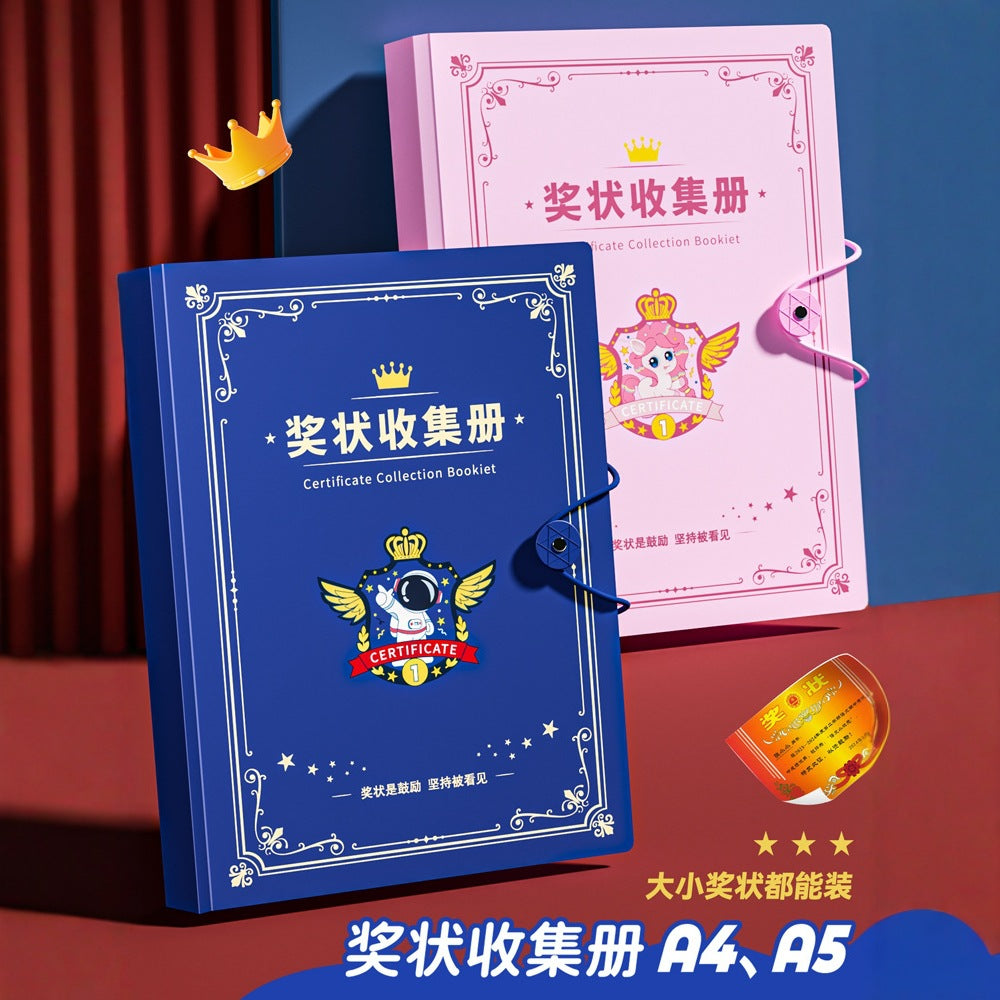 Wall-Mountable A3/A4/A5 Certificate and Award Display Book for Students