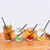 Miniature Summer Fruit Tea Drink Model for OB11 Dollhouse Accessories