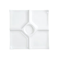Ceramic Dumpling Plate with Vinegar Dish and Compartments