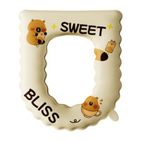 EVA Toilet Seat Cushion, Washable, Waterproof, Reusable, Adhesive, for All Seasons
