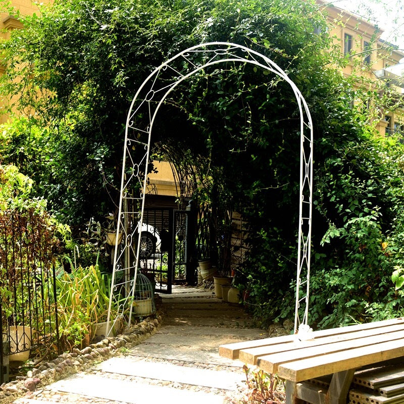 European Style Wrought Iron Rose Arch for Garden and Climbing Plants