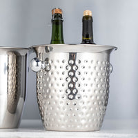 Stainless Steel Thickened Ice Bucket with Handles, Champagne Basin, Wine Chiller for Home and Bar