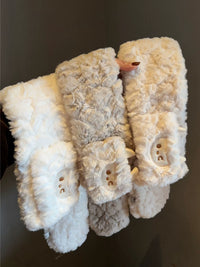 Kids' Japanese-Style Plush Cross Scarf for Winter - Warm Neck Warmer