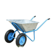 Heavy-Duty Garden Wheelbarrow with Pneumatic or Solid Tire Options for Construction and Farm Use