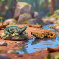 Miniature Alligator Figurines for Aquarium and Garden Decor