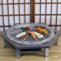 Vintage Cast Iron Fire Pit for Indoor/Outdoor Heating, BBQ, and Tea Boiling