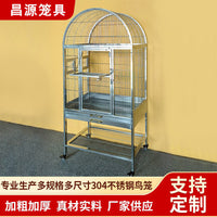 304 Stainless Steel Bird Cage European Luxury Parrot Aviary Chicken Coop Outdoor Garden Birdhouse
