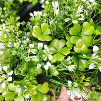St. Patrick's Day Clover Wreath Artificial Milan Flower Garland Door Decor