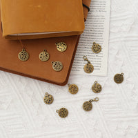 Vintage Bronze Zodiac Bookmark Charms for Journals and Books