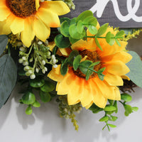 American Welcome Eucalyptus Wreath Door Hanging Decoration Artificial Flower Garland for Party