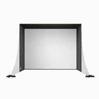 Golf Hitting Cage Practice Net with Double-Layer Screen for Indoor Swing Training