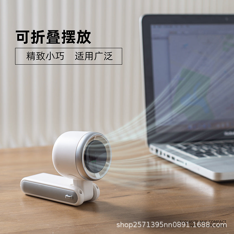 Portable Handheld Foldable Cooling Fan with USB Charging and Ice Compress Function for Outdoor Use