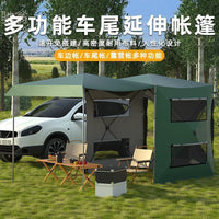 Waterproof Ripstop Oxford Cloth Fiberglass Pole Car Tail Tent for Camping Picnic Mobile Kitchen Lounge