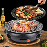 Korean Style Cast Iron BBQ Grill for Home and Outdoor Use, Charcoal Grill for Roasting Meat, Tea Ceremony, Commercial Grade