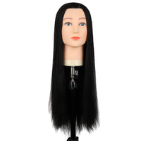 Hairdressing Mannequin Head for Styling Practice with Japanese Silk Hair
