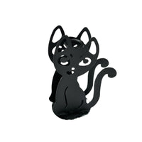 Vintage Cat Metal Stand for Crystal Ball Ornaments and Egg Carvings
