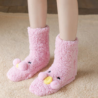 Women's Sherpa Lined Mid-Calf Socks for Winter Warmth and Home Wear