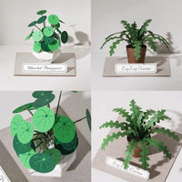 Jeancard 3D Laser Cut Paper Model Kit Mini Potted Plants DIY Craft