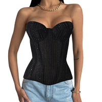 Women's Sexy Backless Boned Bustier Corset Top