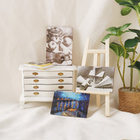 Miniature Dollhouse Art Easel Sketch Model 1:12 Scale for OB11 Dolls