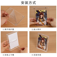 Magnetic Acrylic Photo Frame for Instant Prints and Small Cards