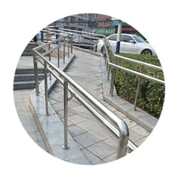 304 Stainless Steel Composite Pipe Guardrail for Landscape Riverways, Bridges, Stairs, and Roads