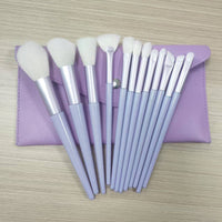 12-Piece Portable Makeup Brush Set for Face and Eyes