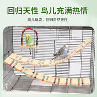 Parrot Pepperwood Ladder Toy with Beads for Climbing and Chewing