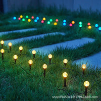 New LED Solar Bubble String Lights Outdoor Waterproof Garden Yard Decorative Ambient Ground Plug Fairy Lights