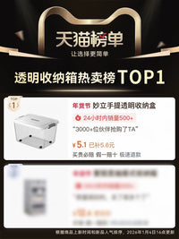 Desktop Transparent Storage Box with Lid for Snacks and Sundries, Dustproof Plastic Organizer Bin