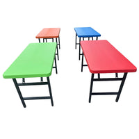Foldable Blow-Molded Plastic Outdoor Portable Dining Table for Markets and Events