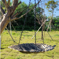 Hanging Metal Bird Bath Feeder for Outdoor Garden Patio