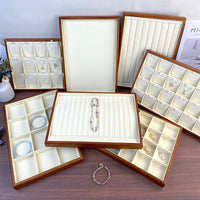 Solid Wood Jewelry Display Tray for Necklaces, Pendants, Bracelets, and Earrings