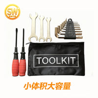 Portable Canvas Zipper Tool Bag for Car, Oxford Cloth Hardware Storage Pouch