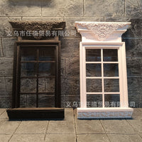 Miniature Dollhouse European Style Window for BJD Anime Figures Aquarium Decor DIY Craft