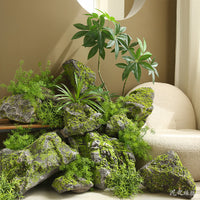 Artificial Mossy Foam Rocks for Landscaping and Decoration