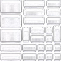 Clear Plastic Drawer Organizer Set for Desk, Bathroom, Bedroom, Office, Kitchen