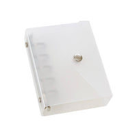 Frosted PP Translucent Loose-Leaf Notebook with Envelope Buckle, 20-Ring Large Capacity