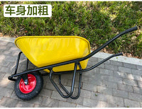 Heavy-Duty Farm & Construction Wheelbarrow with Thickened Tub for Sand, Stones, Vegetables, and Fruits