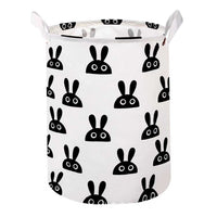 Foldable Laundry Hamper with Handles, Large Capacity Cotton Linen Storage Basket for Clothes and Toys