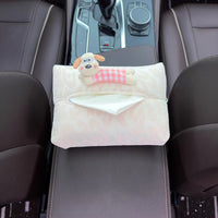 Cartoon Fabric Car Tissue Holder for Armrest Box, Seat Back and Sun Visor