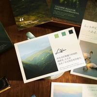 Zaomo Boxed Postcards, "Life is a Wilderness" Scenic Hand Account Decoration DIY Message Cards, 30 Pieces