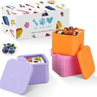 Leakproof Silicone Salad Dressing Container with Lid, Reusable Sauce Box and Baking Cup
